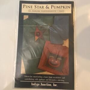 Vtg Pine Star Pumpkin Tunic Jeans Pattern Indygo Junction IJ635 Uncut Holiday